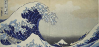Katsushika Hokusai (1760–1849), Die große Welle vor Kanagawa, aus der Serie “Die 36 Ansichten des Berges Fuji”, 1830–31