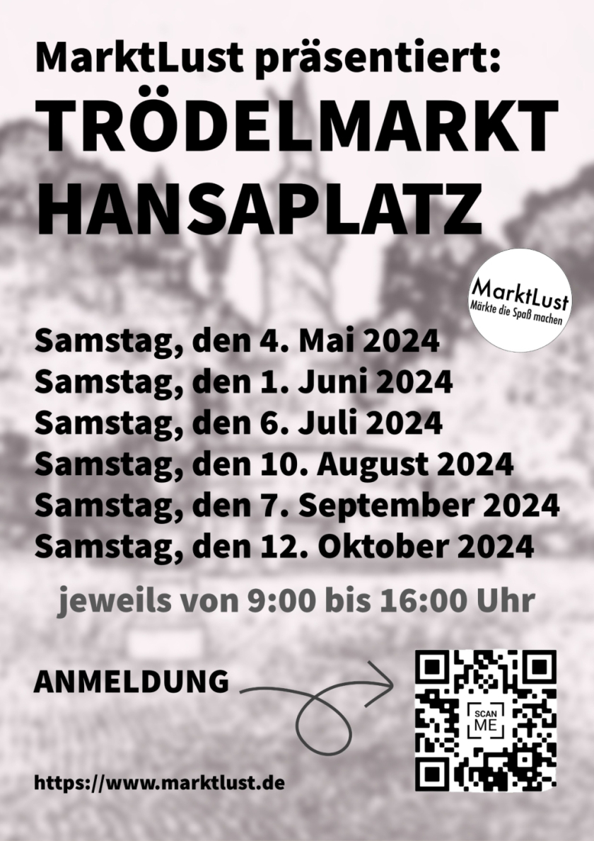 Trödelmärkte auf dem Hansaplatz im Jahr 2024